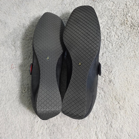 Amalfi by Rangoni Womens Black Italian Suede Leather Lined Monk Strap Loafers 9M - Picture 6 of 7